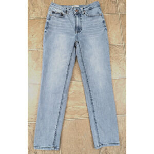 OAT sz 6/28 denim Jeans stretchy mid rise pockets zipper fly blue 2649